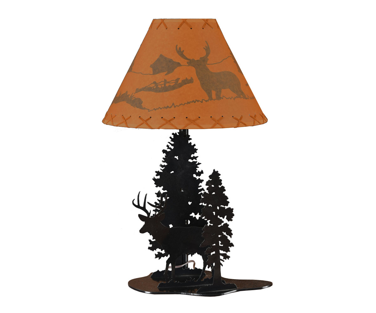 Metal Table Lamp - Deer