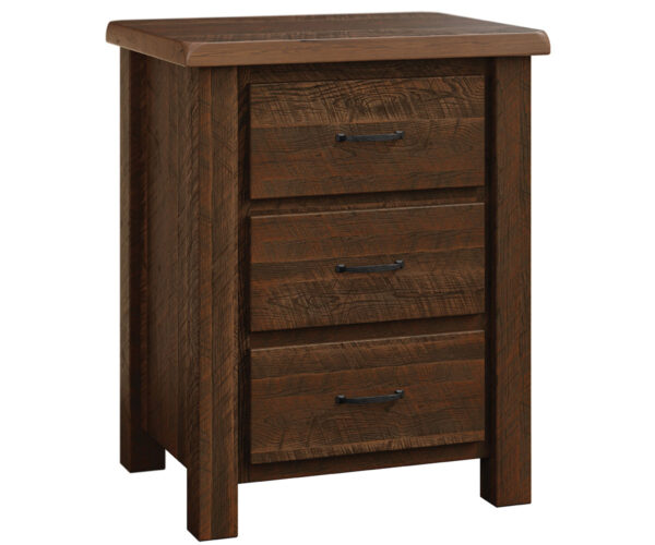 Reclaimed Post Mission 3 Drawer Nightstand