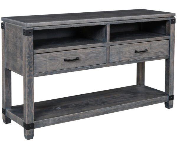 Antigo Sofa Table with Metal Brackets