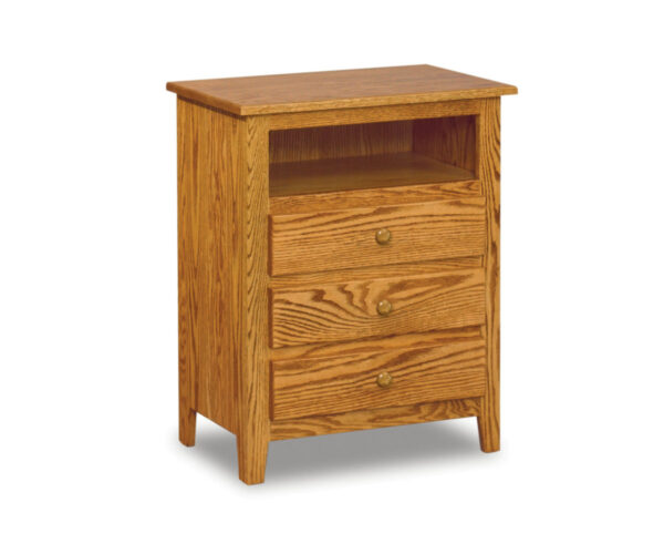 Shaker 3 Drawer Open Top Nightstand