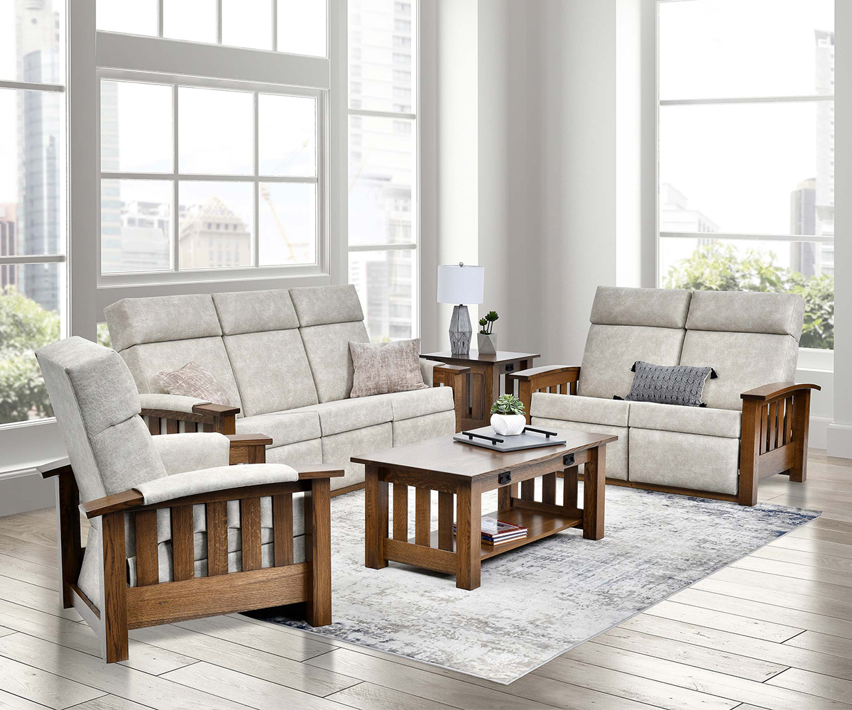 Timber Mission Wallhugger Love Seat Recliner - Image 2