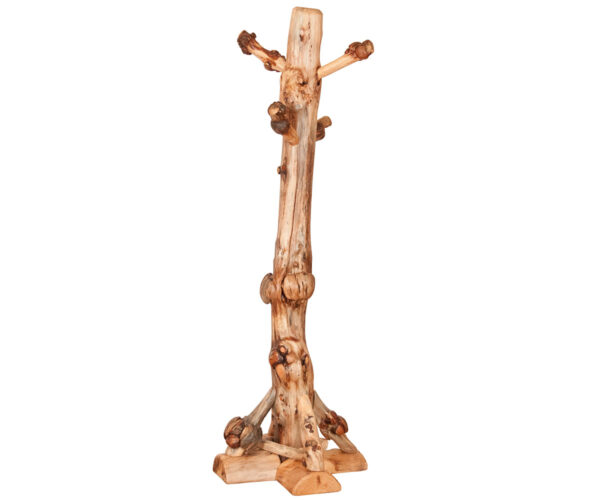 Burled Pine Coatrack