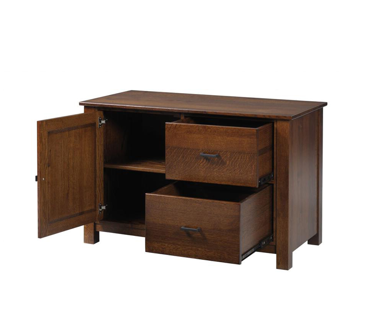 Clark Mission Modular 48" Credenza With Hutch - Image 3