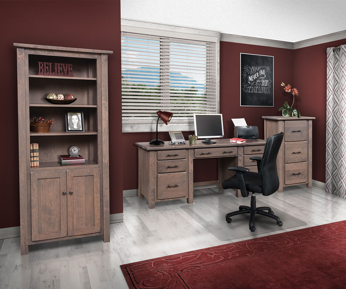 Barn Floor Double Pedestal Desk - Image 3