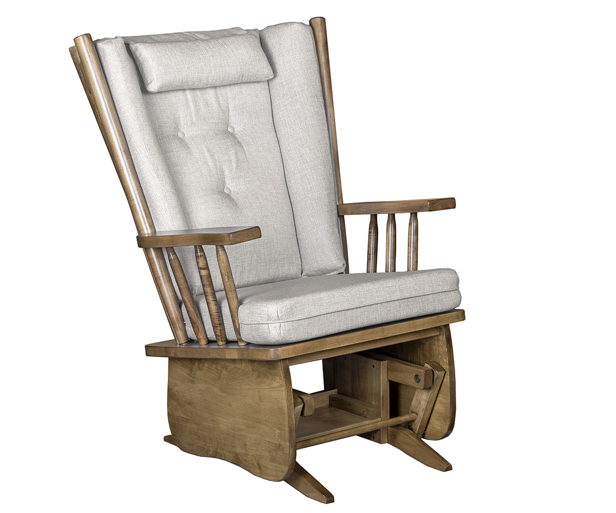 Smooth 4 Post Highback Regular Glider and Ottoman - Image 2